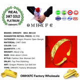 Dragon Phoenix 24KT Open Bangles Bracelets BE110