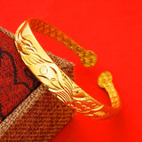 Dragon Phoenix 24KT Open Bangles Bracelets BE110