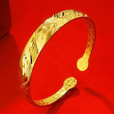 Dragon Phoenix 24KT Open Bangles Bracelets BE110