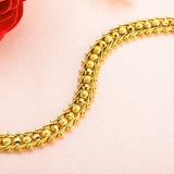 OMHXFC Fish Bone Link 24KT Bracelet BE260