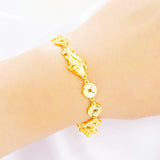 European Woman Girl Party Birthday Wedding Gift Fish Carp Coin Link Bracelet