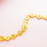 European Woman Girl Party Birthday Wedding Gift Fish Carp Coin Link Bracelet