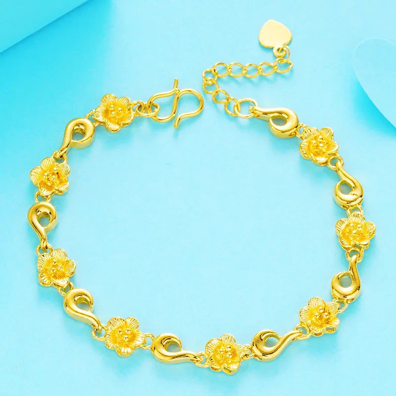 European Woman Girl Party Birthday Wedding Flower Bracelet