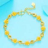 European Woman Girl Party Birthday Wedding Flower Bracelet