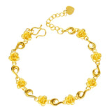 European Woman Girl Party Birthday Wedding Flower Bracelet