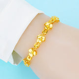 OMHXFC 24KT Flower Link Bracelet BE234