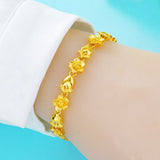European Woman Girl Party Birthday Wedding Flower Bracelet