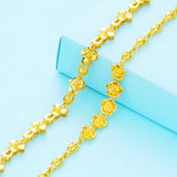 OMHXFC 24KT Flower Link Bracelet BE234