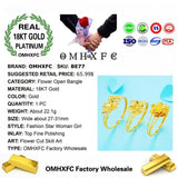 European Woman Girl 18KT Open Bangles Bracelets BE77