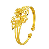 European Woman Girl 18KT Open Bangles Bracelets BE77