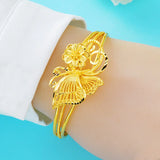 European Woman Girl 18KT Open Bangles Bracelets BE77