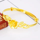 European 24KT Open Bangles Bracelets Gift