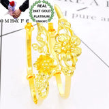 European 24KT Open Bangles Bracelets Gift