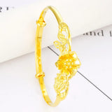 European 24KT Open Bangles Bracelets Gift