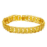 European Woman Girl Party Birthday Wedding Gift Heart Link 24KT Bracelets BE232