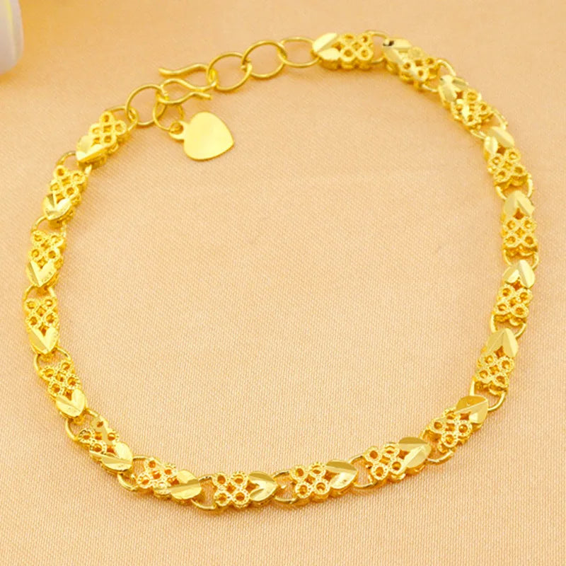 OMHXFC Heart Link 24KT Bracelets BE248