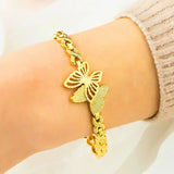 European Woman Girl Party Birthday Wedding Gift Hollow Butterfly Bracelet