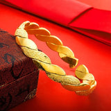 European Woman 18KT Twisted Bangles Bracelets