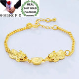 Vintage PIXIU Link 24KT Bracelets BE250