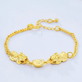 Vintage PIXIU Link 24KT Bracelets BE250