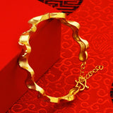 Wave 18KT Bangles Bracelets BE62 European Woman Girl Party Birthday Wedding Gift