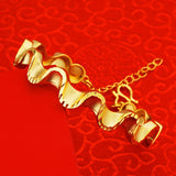 Wave 18KT Bangles Bracelets BE62 European Woman Girl Party Birthday Wedding Gift