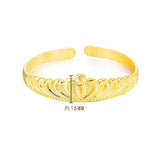 European Woman Party Wide Crown Open Bangles Bracelet