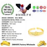 European Woman Party Wide Crown Open Bangles Bracelet