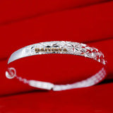 925 Sterling Silver Full Stars Bangles Bracelets