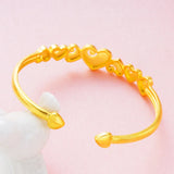 European Woman Girl Party Wedding 24KT Bangles Bracelets BE112