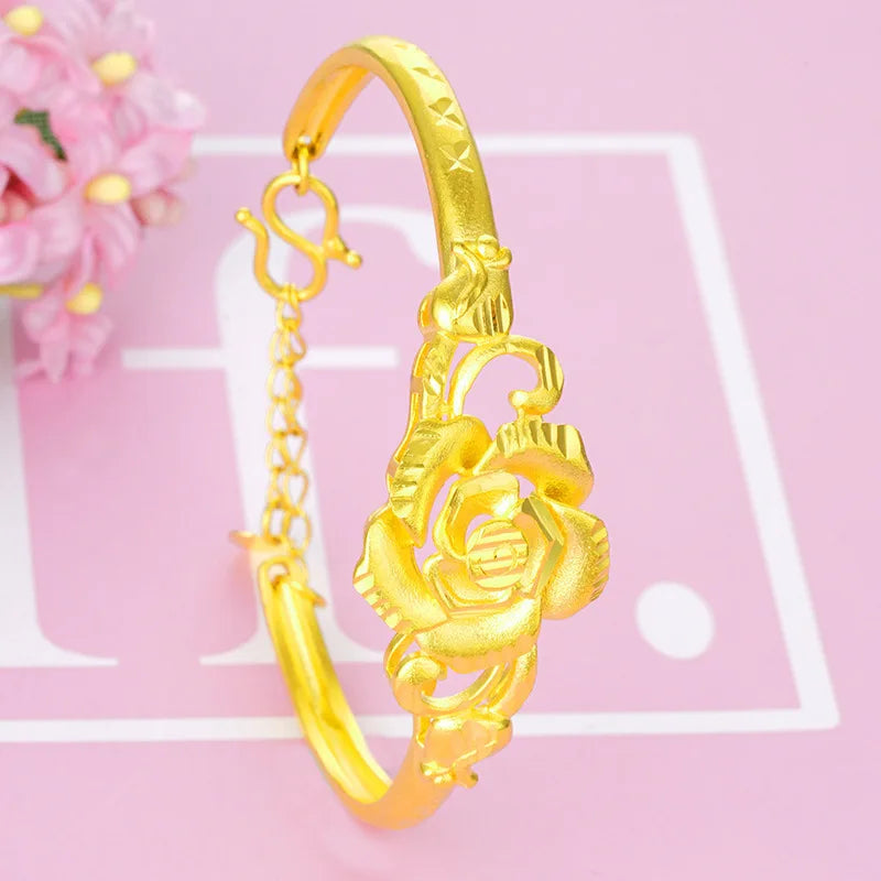 European Woman Girl Wedding Gift 24KT Bangles BE90