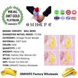 European Woman Girl Wedding Gift 24KT Bangles BE90