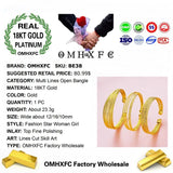 European Woman 18KT Open Bangles Bracelets BE38