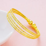 European Woman 18KT Open Bangles Bracelets BE38
