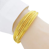 European Woman 18KT Open Bangles Bracelets BE38
