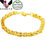 European Woman Party Wedding Gift Phoenix Tail Geometric 24KT Bracelet