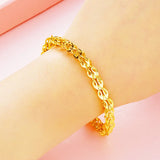 European Woman Party Wedding Gift Phoenix Tail Geometric 24KT Bracelet