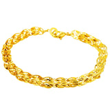 European Woman Party Wedding Gift Phoenix Tail Geometric 24KT Bracelet