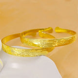 European Plum Blossom Flower Brass Bracelets BE288