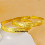 European Woman Girl Party Plum Blossom Flower Brass Bracelets