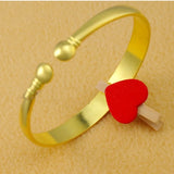 European Plum Blossom Flower Brass Bracelets BE288