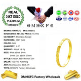 European Rhombus Geometric 24KT Bangles Bracelet