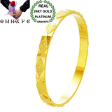 European Rhombus Geometric 24KT Bangles Bracelet