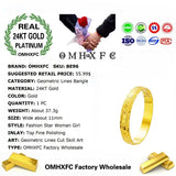 European Geometric 24KT Bangles Bracelets BE96