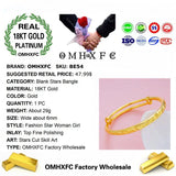 Vintage Blank Stars 18KT Bangles Bracelets BE54