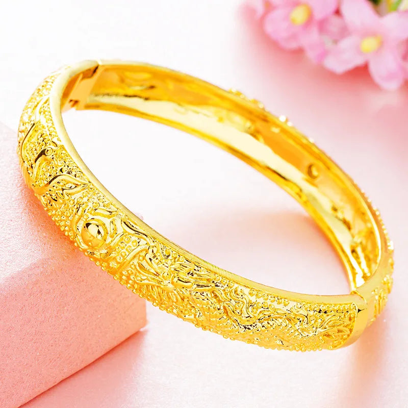 Vintage Dragon 24KT Bangles Bracelets BE119