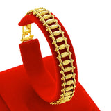 Vintage Fish Bone Link 24KT Bracelet BE259