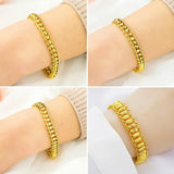 Vintage Fish Bone Link 24KT Bracelet BE259