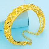 Vintage Flowers 18KT Bangles Bracelet BE24