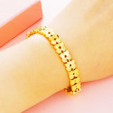 Vintage Heart Link 24KT Bracelet BE258